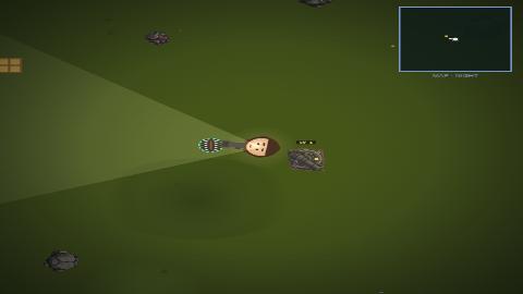 NIGHTFALL screenshot at dusk showing a spike trap and a cannon tower placed near the player